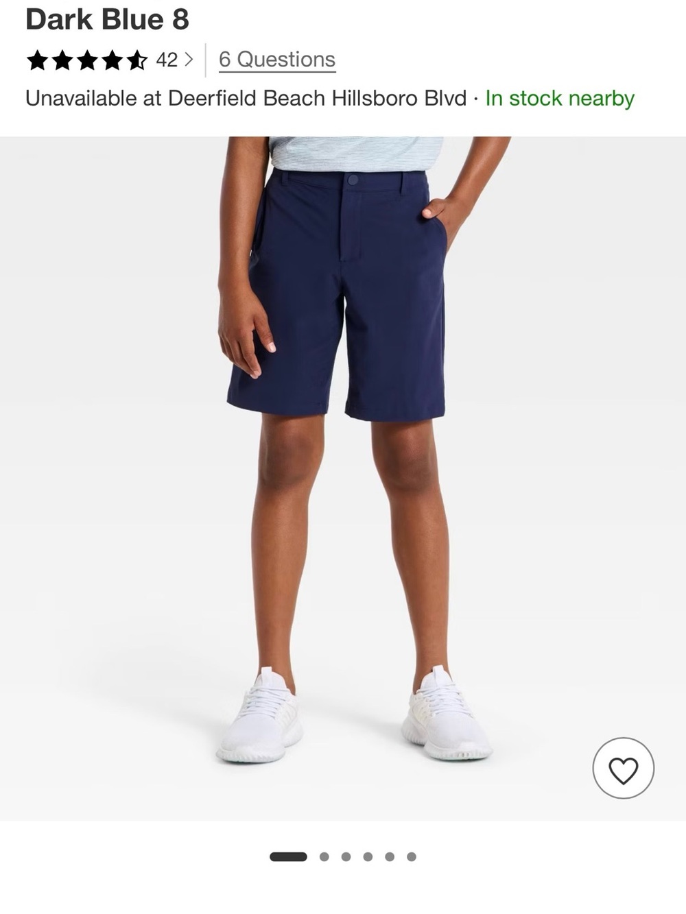 all in motion Navy Flat-Front Performance Shorts